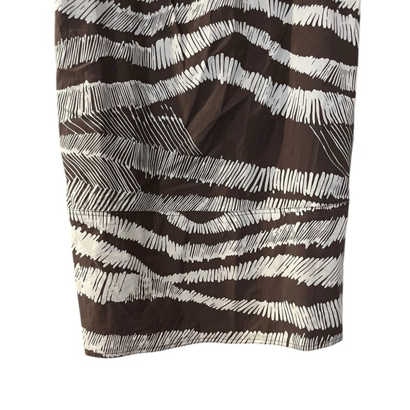 BCBG Brown and Cream Mini Dress Size Medium - Picture 3 of 9